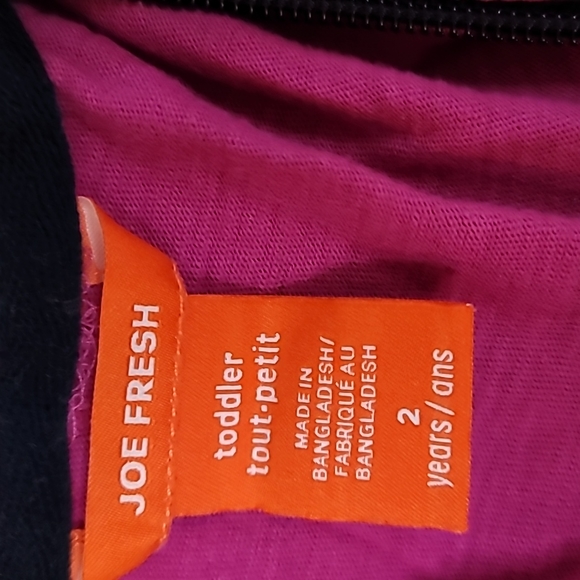 Girls, Toddler Size 2 years, Pink light weight hoody with zipper, jacket, summer - Picture 3 of 4